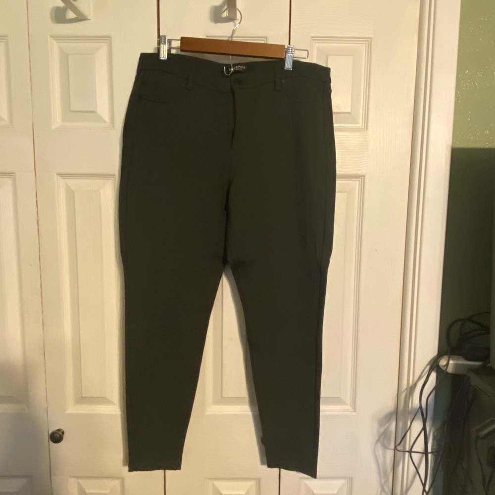 Liverpool Los Angeles.  Army green stretchy pants.